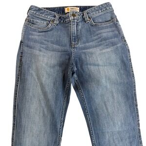 Carhartt Tomboy Jeans Women's‎ Size 4 Tall Lighter Wash Tapered Leg Denim Casual